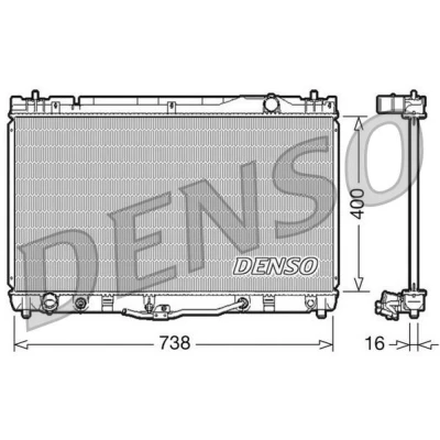 Imagem de DENSO DRM50043 Radiador, arrefecimento do motor Alumínio 400mm 738mm 16mm