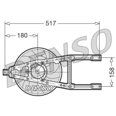 Imagem de DENSO DER09012 Ventilador de Radiador 260 12 100 FIAT: Seicento / 600 Hatchback
