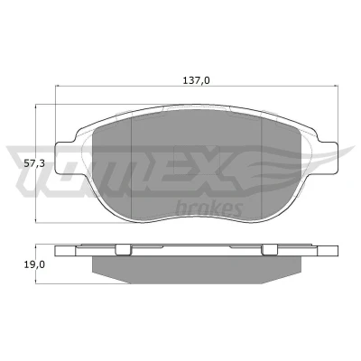 Imagem de TOMEX brakes TX 13 42 Jogo de pastilhas para travão disco Eixo dianteiro PEUGEOT: 206 Hatchback, 207 307 Hatchback