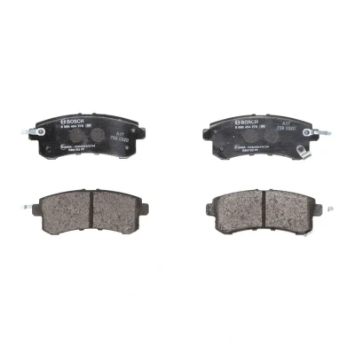 Imagem de BOSCH 0 986 494 778 Jogo de pastilhas para travão disco Baixo teor metálico com avisador sonoro desgaste
