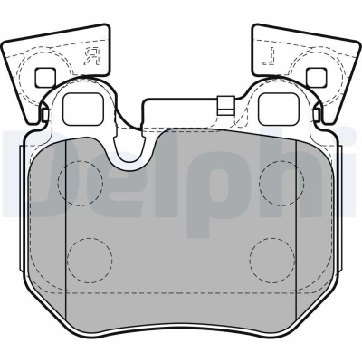 Imagem de DELPHI LP2121 Jogo de pastilhas para travão disco preparado indicador aviso desgaste com chapa anti ruído sem acessórios BMW: 3 Touring