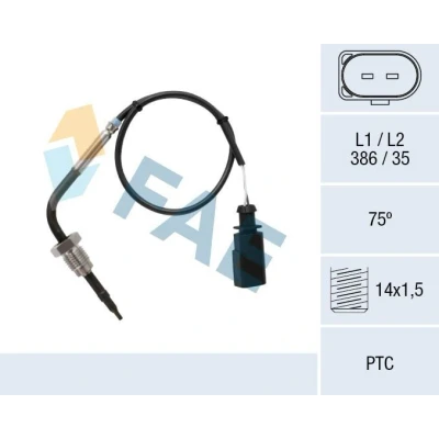 Imagem de FAE 68084 Sensor Antes do turbocompressor AUDI: A6 C7 Allroad, A4 B8 Avant, A8 D4