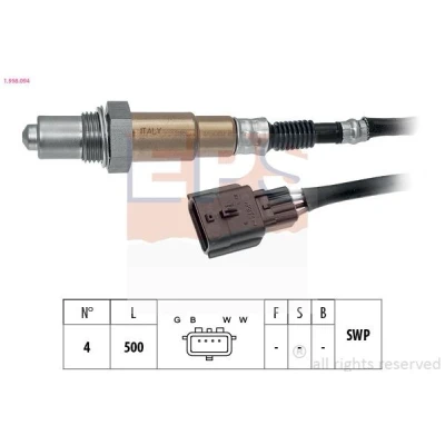 Imagem de EPS 1.998.094 Sonda lambda Made in Italy OE Equivalent com aquecimento, plana, Rosca pré lubrificada RENAULT: Clio 4, Megane 4