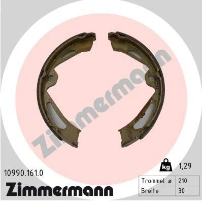 Imagem de ZIMMERMANN 10990.161.0 Maxilas de Travão 210mm 30mm sem alavanca, A imagem corresponde ao volume fornecimento
