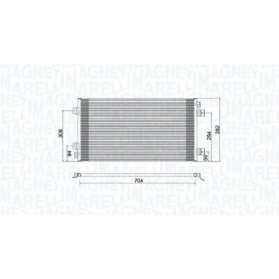 Imagem de MAGNETI MARELLI 350203941000 Condensador 704x382x16 382 704 16