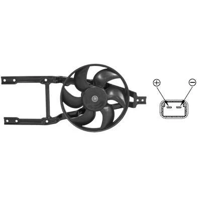 Imagem de VAN WEZEL 1758746 ventilador de radiador com estrutura do (caixilho) motor elétrico FIAT: Seicento / 600 Hatchback