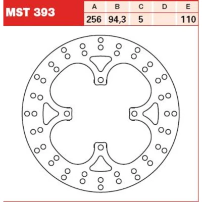 Imagem de TRW MST393 Disco de travão 256 5 perfurado