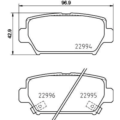 Imagem de HELLA 8DB 355 039 401 Jogo de pastilhas para travão disco com avisador sonoro desgaste MITSUBISHI: Eclipse Cross