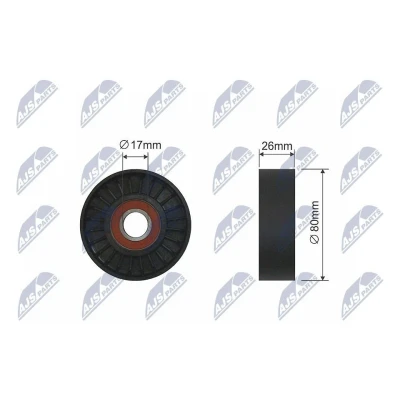 Imagem de NTY RNK AR 011 Rolo tensor, correia trapezoidal 80mm