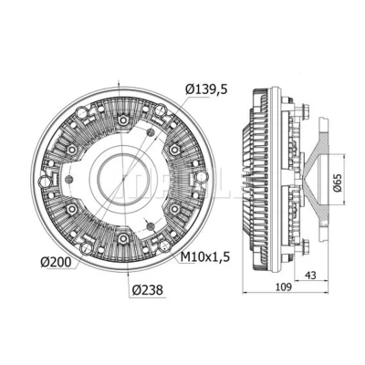 Imagem de Embraiagem, ventilador do radiador MAHLE CFC 12 000S