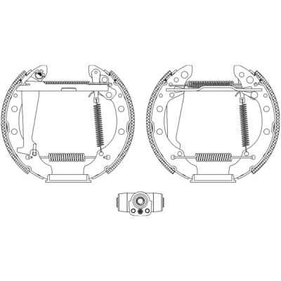 Imagem de TEXTAR Shoe Kit Pro 84044700 Jogo de travões, travões tambor com cilindro travão roda, elemento regulação AUDI: 80 B3, SEAT: Ibiza 4