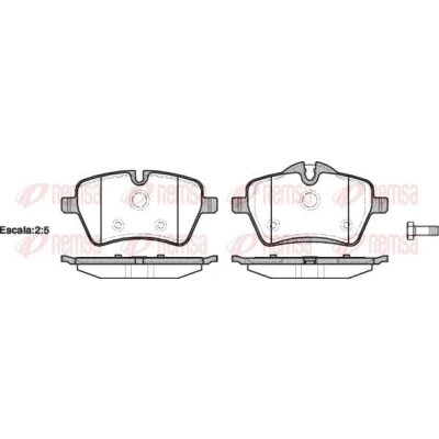 Imagem de REMSA 1277.00 Jogo de pastilhas para travão disco MINI: Hatchback, Clubman, Countryman