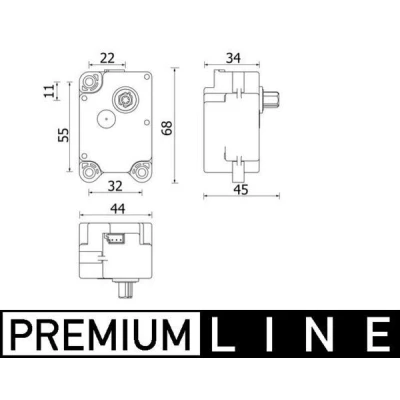 Imagem de MAHLE ORIGINAL AA 71 000P Elemento de ajuste, borboleta mistura