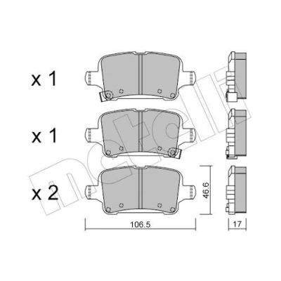 Imagem de METELLI 22 1116 0 Jogo de pastilhas para travão disco com avisador sonoro desgaste OPEL: Astra K Sports Tourer, Hatchback