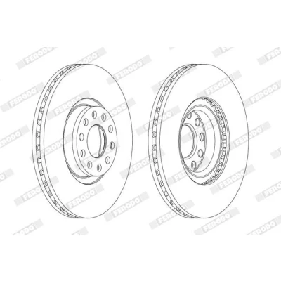 Imagem de FERODO PREMIER Coat+ disc DDF1983C 1 Disco de travão 320,9 29,8 5 ventilado revestido sem parafusos AUDI: A6 C5 Avant, Sedan