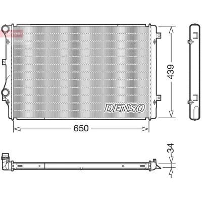 Imagem de DENSO DRM32041 Radiador, arrefecimento do motor 650 459 34 AUDI: TT Roadster, Coupe, VOLKSWAGEN: Passat B6 Variant, GOLF 6, Scirocco III