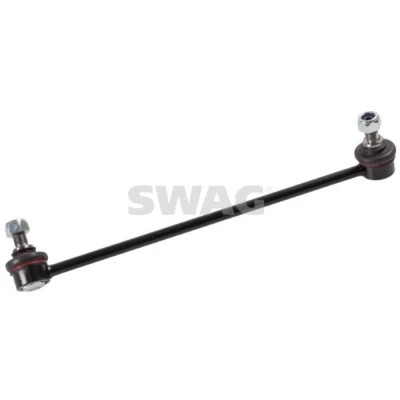 Imagem de SWAG 92 93 4657 barra / escora, estabilizadora Eixo dianteiro, lado esquerdo 322 M12 x 1,25 com porca autoblocante Aço preto