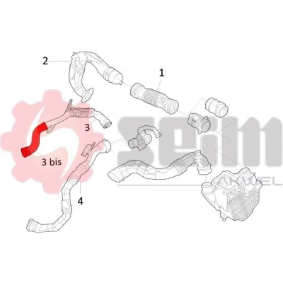 Imagem de SEIM 981748 Mangueira Para o Turbocompressor DACIA: Lodgy, LOGAN MCV 2, RENAULT: CLIO 4, 4 Kasten