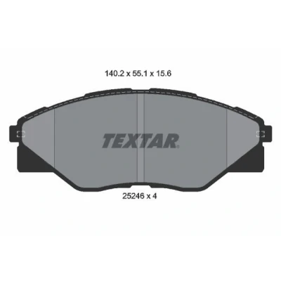 Imagem de TEXTAR 2524601 Jogo de pastilhas para travão disco não preparado indicador aviso desgaste TOYOTA: HILUX 3 Pick up