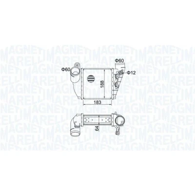 Imagem de MAGNETI MARELLI 351319204740 Intercooler VOLKSWAGEN: Golf 4, Bora Sedan, 4 Variant, AUDI: A3 Hatchback, SEAT: Leon I Hatchback