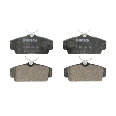 Imagem de BOSCH 0 986 424 781 Jogo de pastilhas para travão disco Baixo teor metálico com chapa anti ruído NISSAN: Almera II Hatchback, Primera Sedan