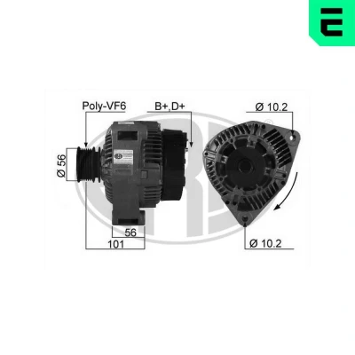 Imagem de ERA 210198A Alternador 14V 90A MERCEDES BENZ: Classe E Sedan, C T modell, Sprinter 4 Van