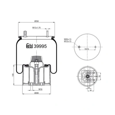 Imagem de FEBI BILSTEIN 39995 Fole, suspensão pneumática