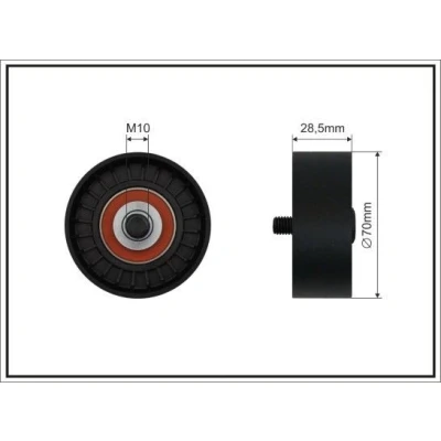Imagem de CAFFARO 500075 Polia de Desvio CHRYSLER: Voyager / Grand 3