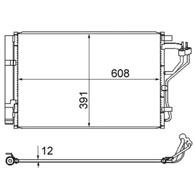 Imagem de MAHLE ORIGINAL AC 867 000S Condensador com secador 608 KIA: cee‘d II Hatchback