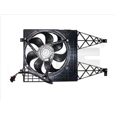 Imagem de TYC 837 0043 ventilador de radiador para veículos sem ar condicionado 345 110/260 com estrutura do (caixilho)