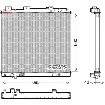Imagem de Radiador, arrefecimento do motor DENSO DRM46068