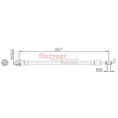 Imagem de METZGER 4112230 Mangueira de Travão 267 F10x1