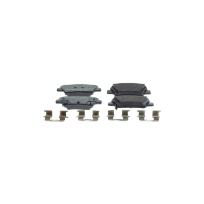 Imagem de BOSCH 0 986 460 172 Jogo de pastilhas para travão disco Baixo teor metálico com contacto avisador desgaste integrado