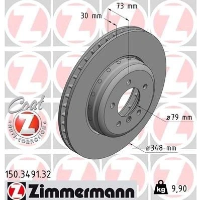 Imagem de ZIMMERMANN Disco de travão BMW: Z4 Roadster FORMULA F COAT Z 150.3491.32 Discos
