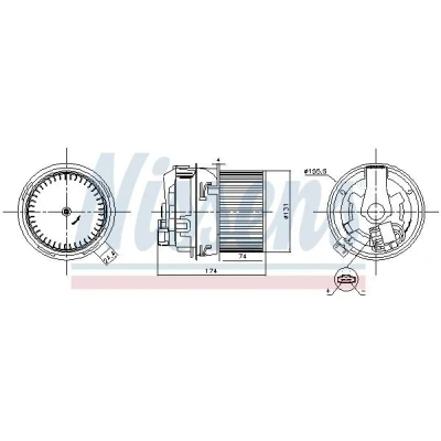 Imagem de NISSENS 87593 Ventilador do Habitáculo sem regulador integrado