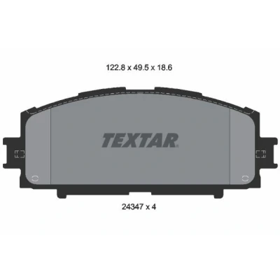 Imagem de TEXTAR 2434701 Jogo de pastilhas para travão disco não preparado indicador aviso desgaste TOYOTA: Corolla X Sedan