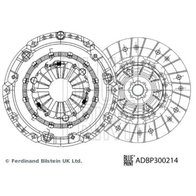 Imagem de BLUE PRINT ADBP300214 Kit de Embraiagem duas peças com massa lubrificante sintética 241mm VOLKSWAGEN: Tiguan I, Jetta 4