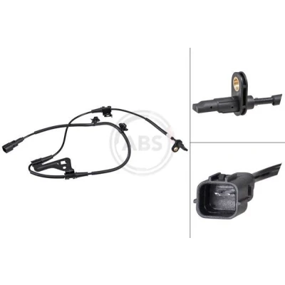Imagem de A.B.S. 32297 Sensor de ABS activo 1070mm 1160mm 29mm preto