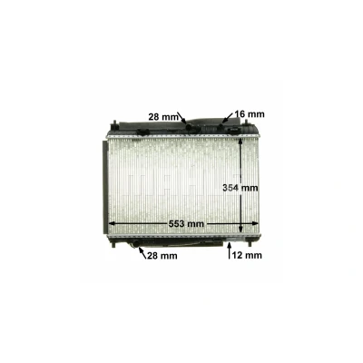 Imagem de MAHLE ORIGINAL CR 87 000P Radiador, arrefecimento do motor 555 350 12 Aletas de refrigeração soldadas FORD: FIESTA 6, 5