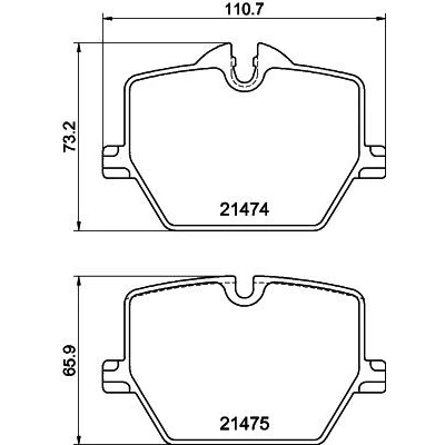 Imagem de HELLA 8DB 355 040 601 Jogo de pastilhas para travão disco BMW: 3 Touring, Sedan