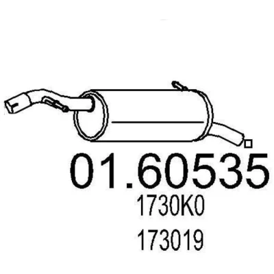 Imagem de MTS 01.60535 Panela de escape traseira 930 CITROËN: C3 I Hatchback