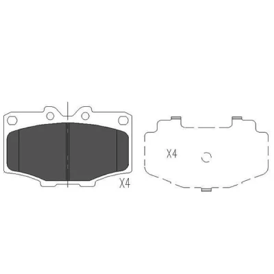Imagem de KAVO PARTS KBP 9028 Jogo de pastilhas para travão disco TOYOTA: Land Cruiser Prado 70 SUV, 120, 90