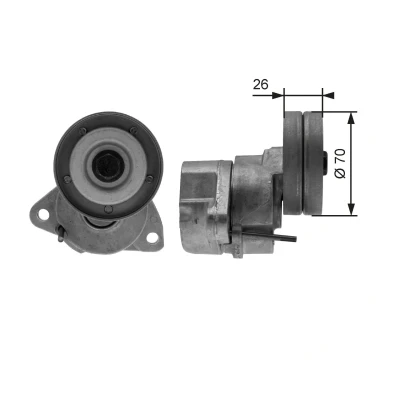 Imagem de GATES FleetRunner Micro V Kit T38154 Polia Tensora OPEL: Astra H Caravan, Frontera B SUV, Corsa Hatchback