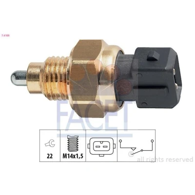 Imagem de FACET 7.6108 Interruptor, luz de marcha atrás Made in Italy OE Equivalent PEUGEOT: Partner I Van, 206 Hatchback, FIAT: Scudo Van