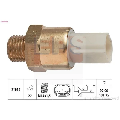 Imagem de EPS 1.850.684 Interruptor de temperatura, ventilador do radiador M14x1,5 Made in Italy OE Equivalent BMW: 3 Compact, Sedan, Coupe