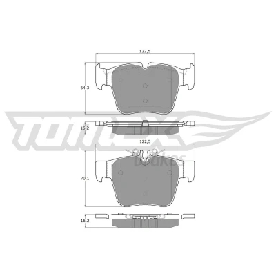 Imagem de TOMEX brakes TX 18 54 Jogo de pastilhas para travão disco MERCEDES BENZ: Classe C T modell, Sedan, GLC SUV