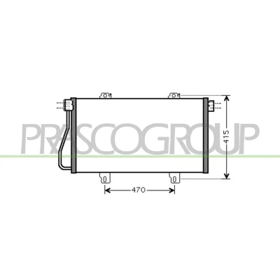 Imagem de PRASCO DS958C001 Condensador 11 8 Alumínio 730 R 134a RENAULT: MASTER 2 Kasten