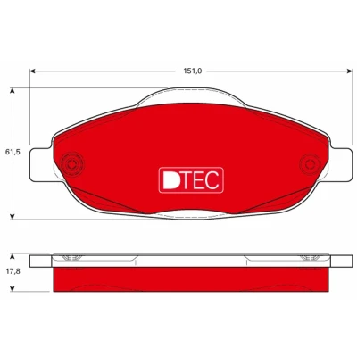 Imagem de TRW DTEC COTEC GDB1761DTE Jogo de pastilhas para travão disco PEUGEOT: 308 I SW, 3008 I, Hatchback