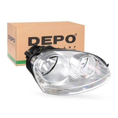 Imagem de ABAKUS 441 1171R LDEM1 Farol Principal à direita H7/H7 com motor de regulação do alcance dos faróis, sem lâmpadas PX26d VOLKSWAGEN: Golf 5, Jetta 3