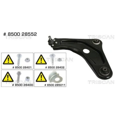 Imagem de TRISCAN 8500 28552 Braço de suspensão com articulação suspensão/guia, apoio borracha transversal PEUGEOT: 208 I Hatchback